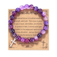 Godmother Gifts, Godmother Proposal Bracelet Godmother Mothers Day Gifts from Godson Goddaughter D0007-Godmother-Purple