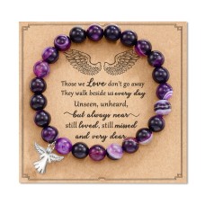 Sympathy Gift, Memorial Grief Condolence Breavement Gifts for Loss of Mother Mom Father DD003-Purple